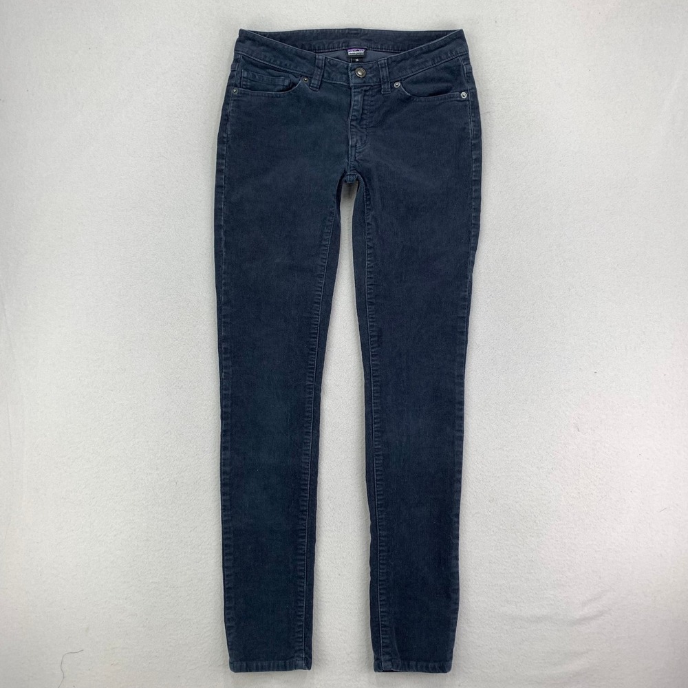 Patagonia Everyday Cords Womens 26 Charcoal‎ Low Mid Rise Straight Skinny